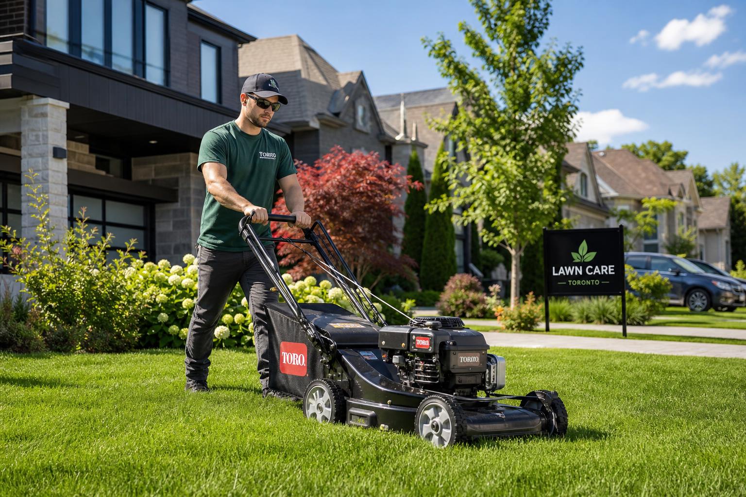 Professional lawn mowing service